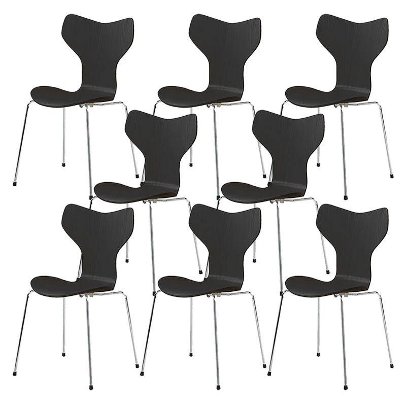 Sedia da pranzo in metallo argento sedie da pranzo in legno contemporanee