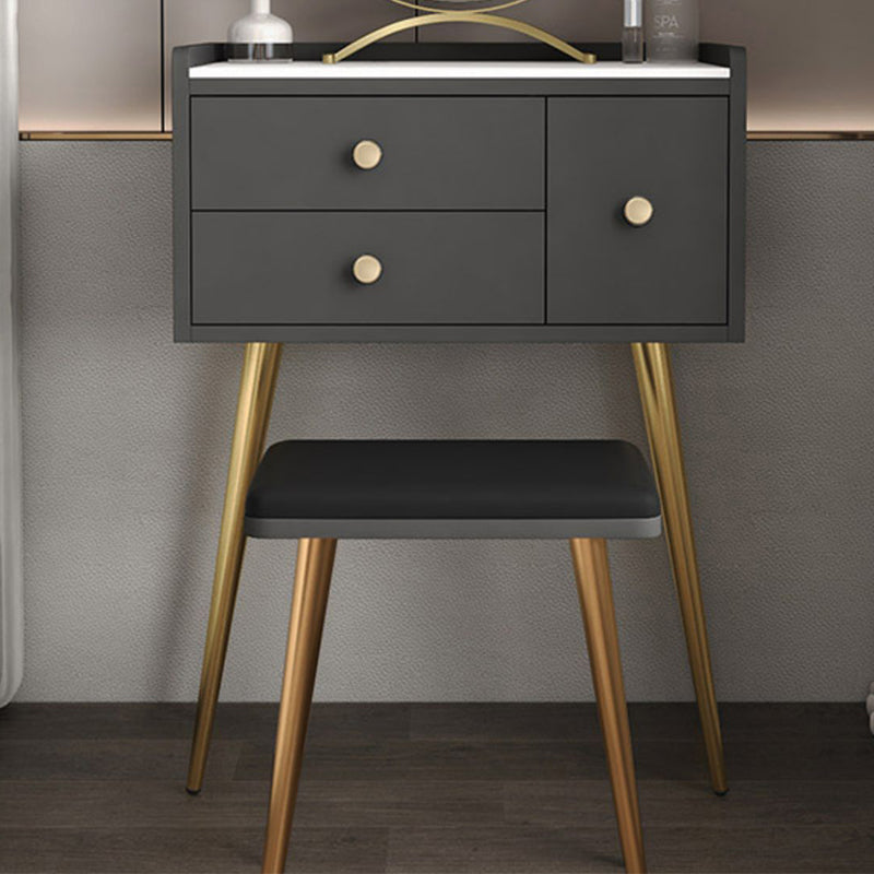 Vaiille contemporaine comptoir de maquillage en bois avec 3 tiroirs de rangement pour chambre à coucher