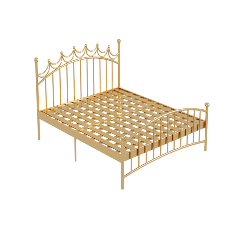 Letto standard metallico glam con testiera a frame aperto ad arco