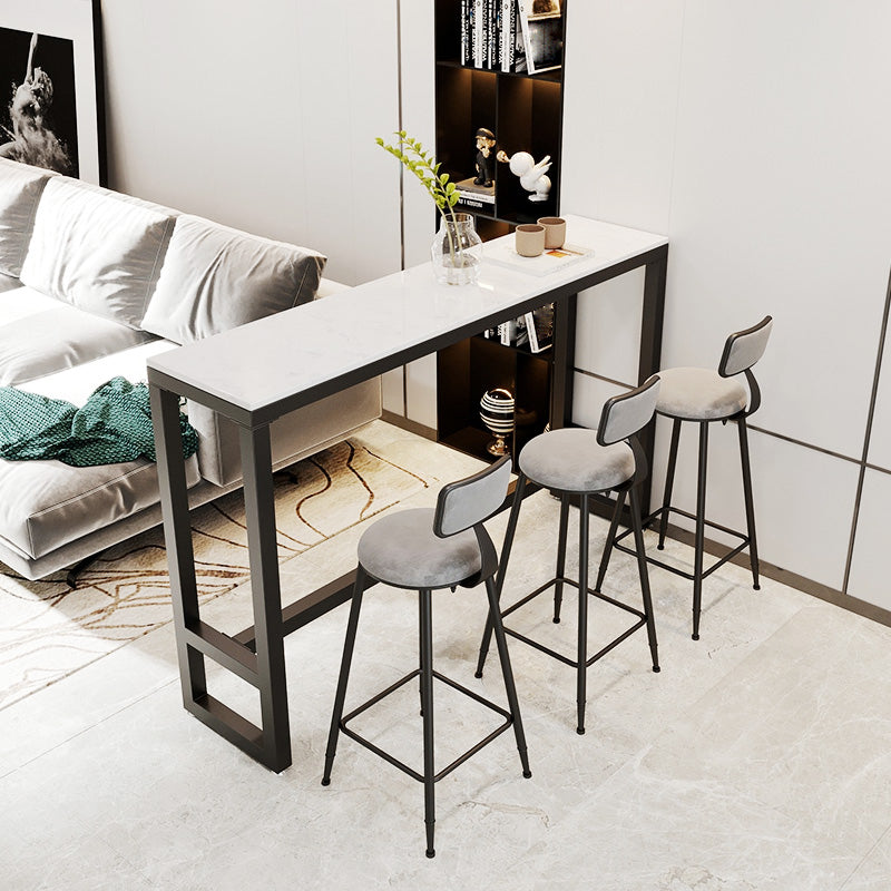 Tavolo da pranzo bar in pietra glam tavolo da bar rettangolo con cavalletto per il balcone del soggiorno