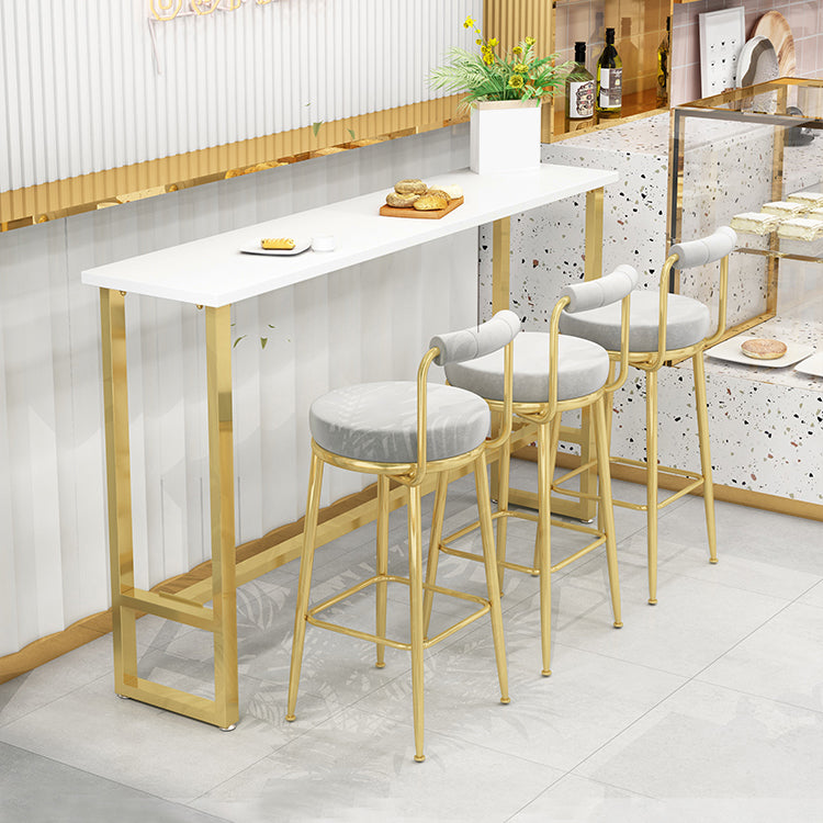 Mesa de mesa de barra de 1/4 piezas de 1/4 piezas con taburetes altos