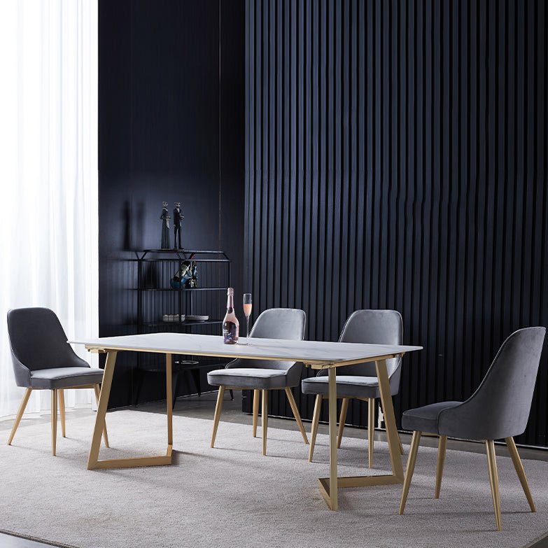 Contemporaneo 1/2/5/7 pezzi set da pranzo mobili da pranzo in pietra