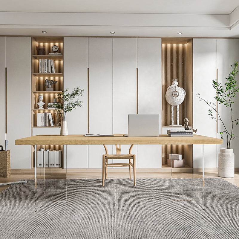 Rectangle Office Table Industrial Solid Wood Home Working Desk