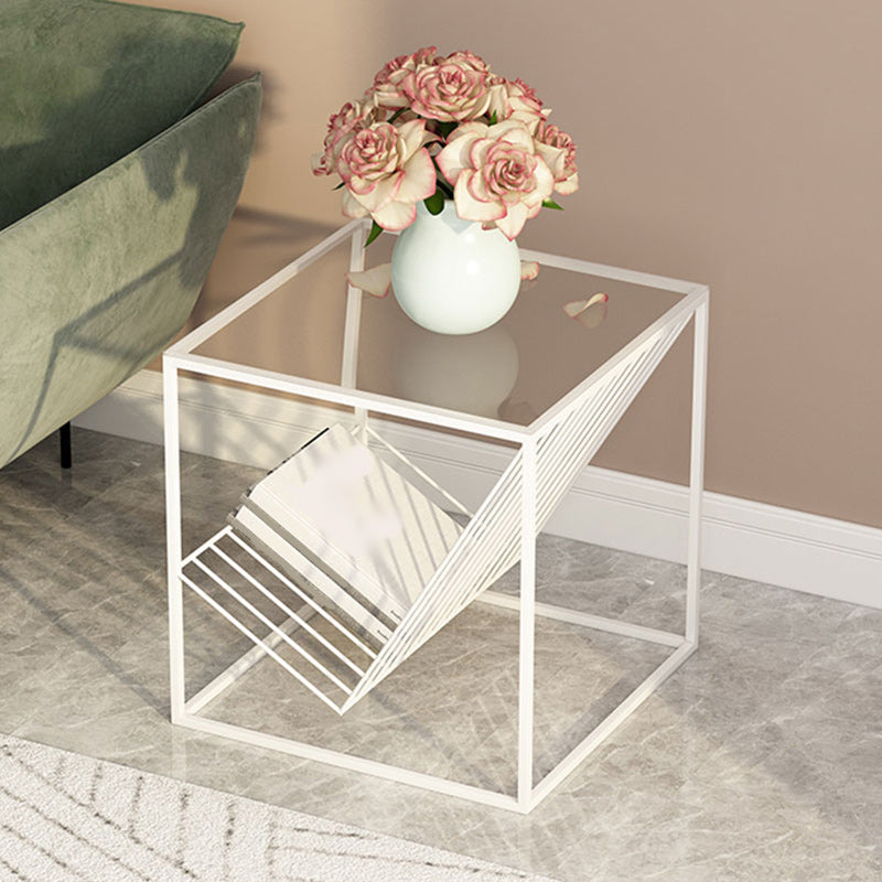 Métal 20 pouces h lit nightand ouvert Storage Iron Modern Night Table