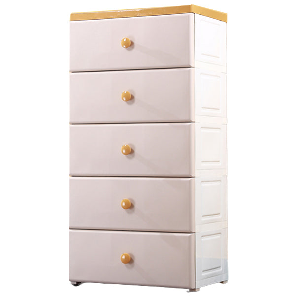 Contemporary Vertical Chest Plastic Chest with Drawers for Bedroom