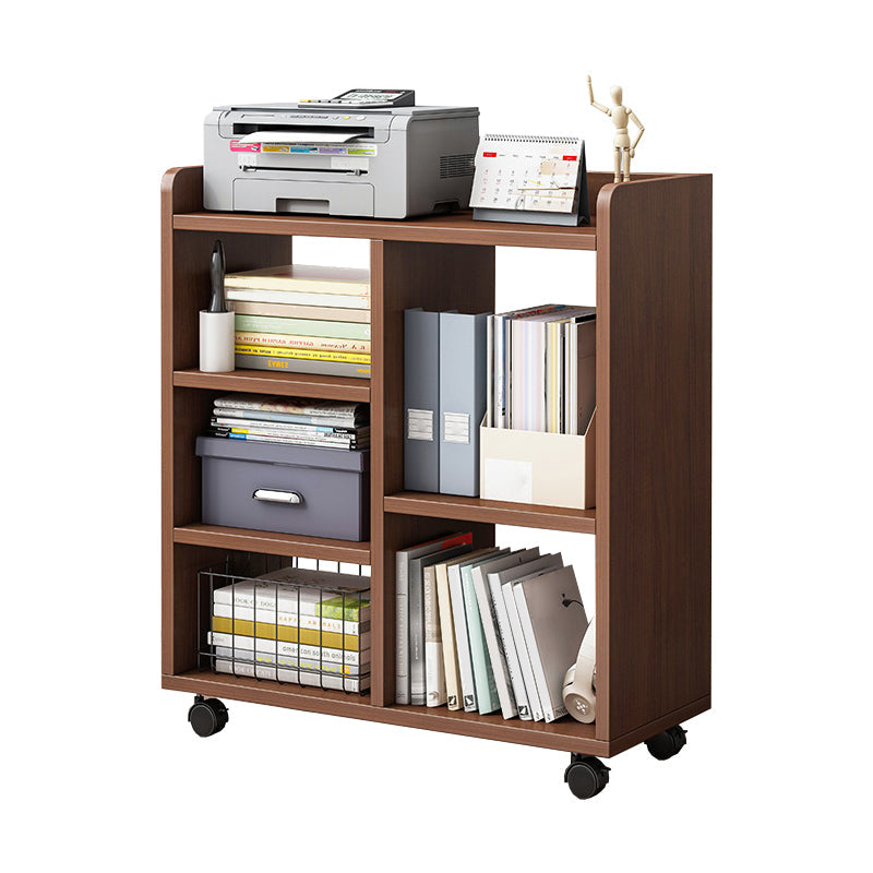Wooden Open Back Bookcase Modern Home Etagere Storage Bookshelf