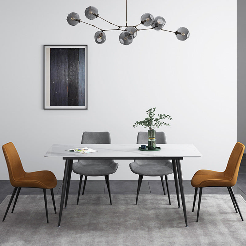 Industrieller Rechteckstein Tisch Standardhöhe Küchentisch mit 4 Beinen