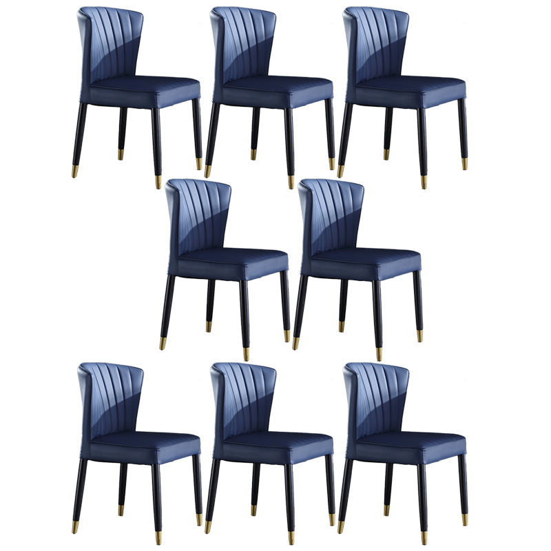 Silla de comedor de estilo moderno silla sin brazo con patas de madera para cocina