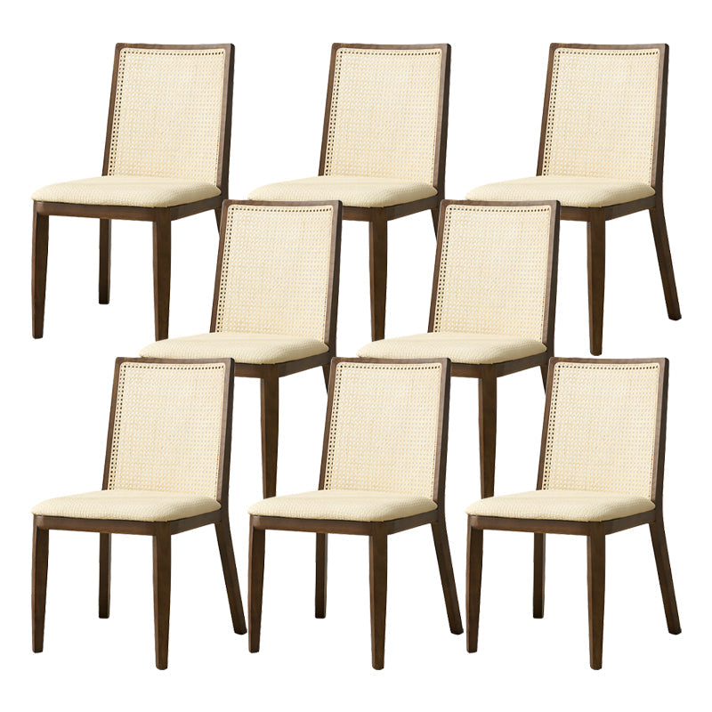 Traditional Style Dining Chair Armless Chairs with Wood Legs for Home