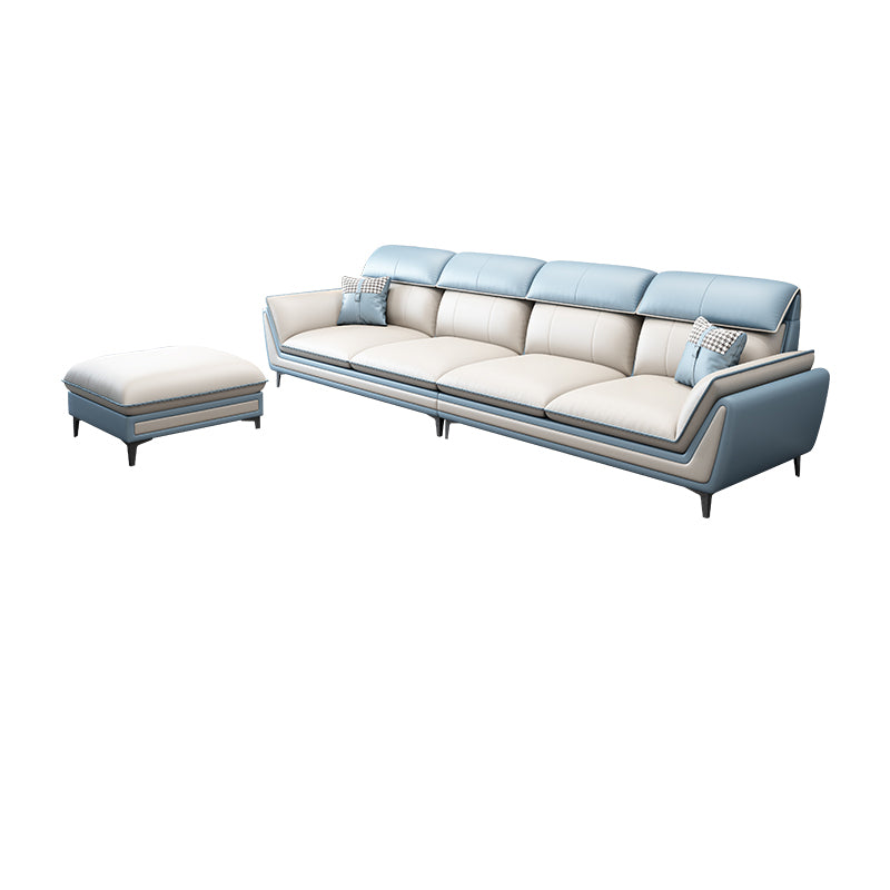 Faux Leather Flared Arm Sofa/Sectional for Liiving Room and Apartment