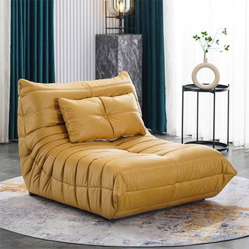 Sewn Pillow Back Accent Chair 27.5" H Armless Chair for Living Room