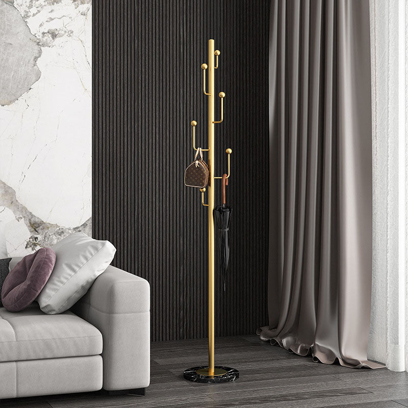 メタルホールスタンドフック自立型コンテンポラリーホールツリーコートハンガー