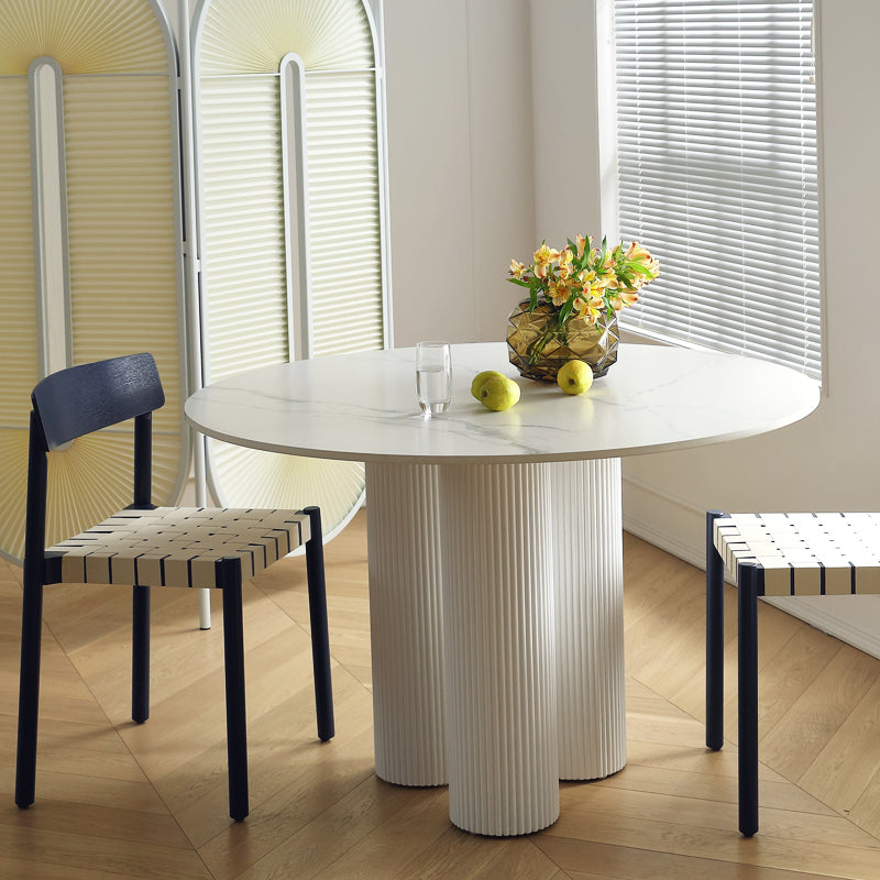 Tavolino rotondo di roccia rotonda in stile moderno con 3 gambe tavolino da caffè