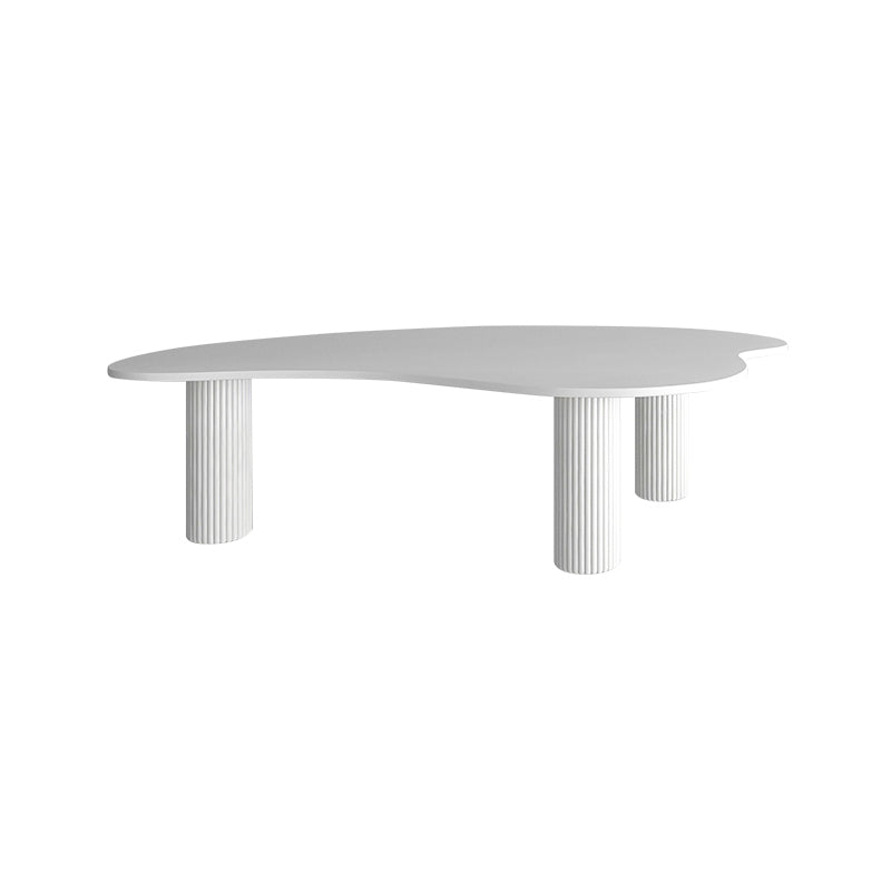 Modern Slate 3 Legs Coffee Table Single White Cocktail Table