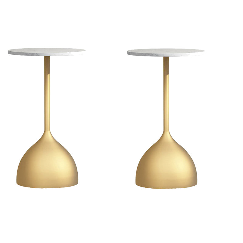 Tavolo da piedistallo alto 21,7 "tavolo da tavolo rotondo in ardesia.