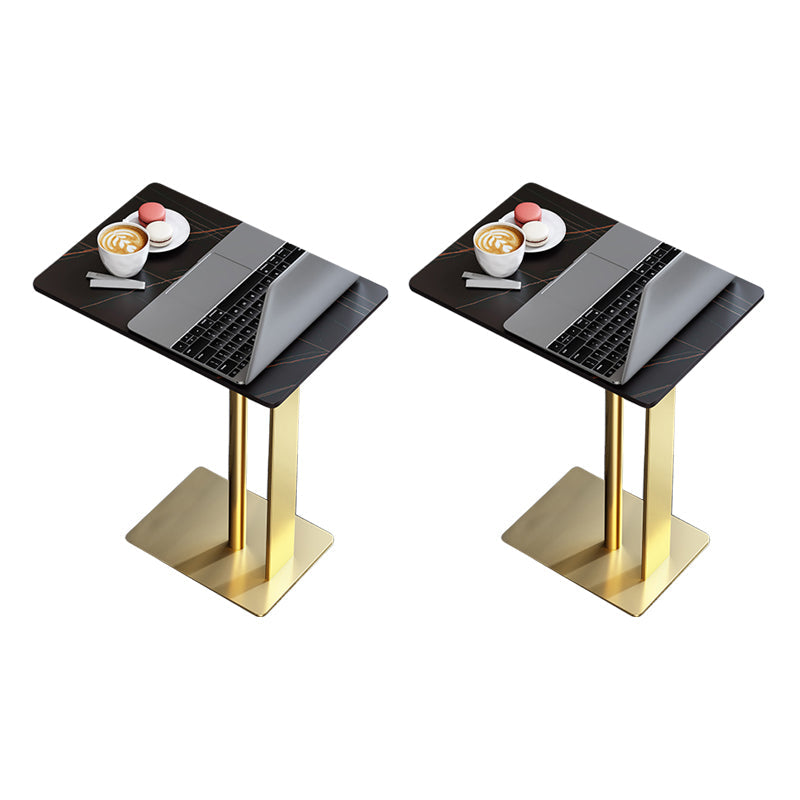 Contemporary Metal C Side Table 21.65" Tall Rectangular End Table