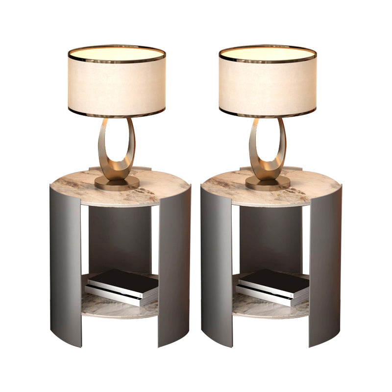 Tavolino moderno in pietra rotonda 19,69 "tavolo da fine 3 gambe alto con conservazione