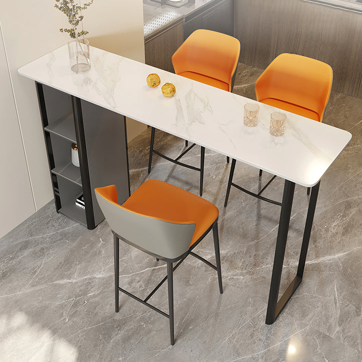 Mesa de barra de piedra rectangular industrial Juego de mesa 1/2/4 Piezas para interiores para interiores