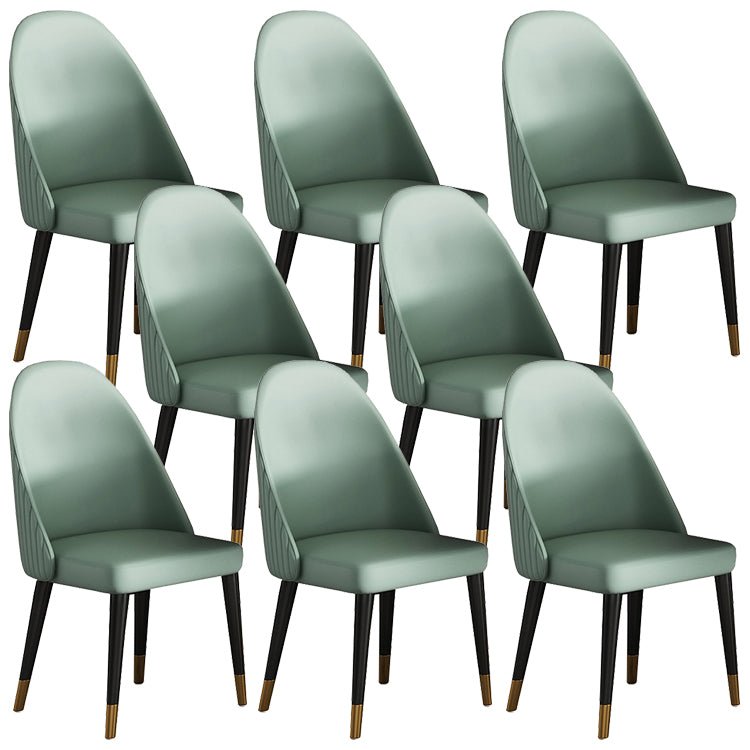 Green and Gray Dining Chairs Glam Style Parsons Dining Side Chair