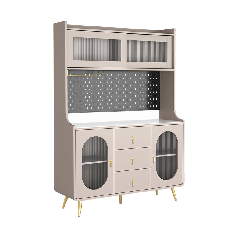 Servidor de estantería ajustable de liderazgo de madera de ingeniería de Glam. Para sala de estar para sala de estar