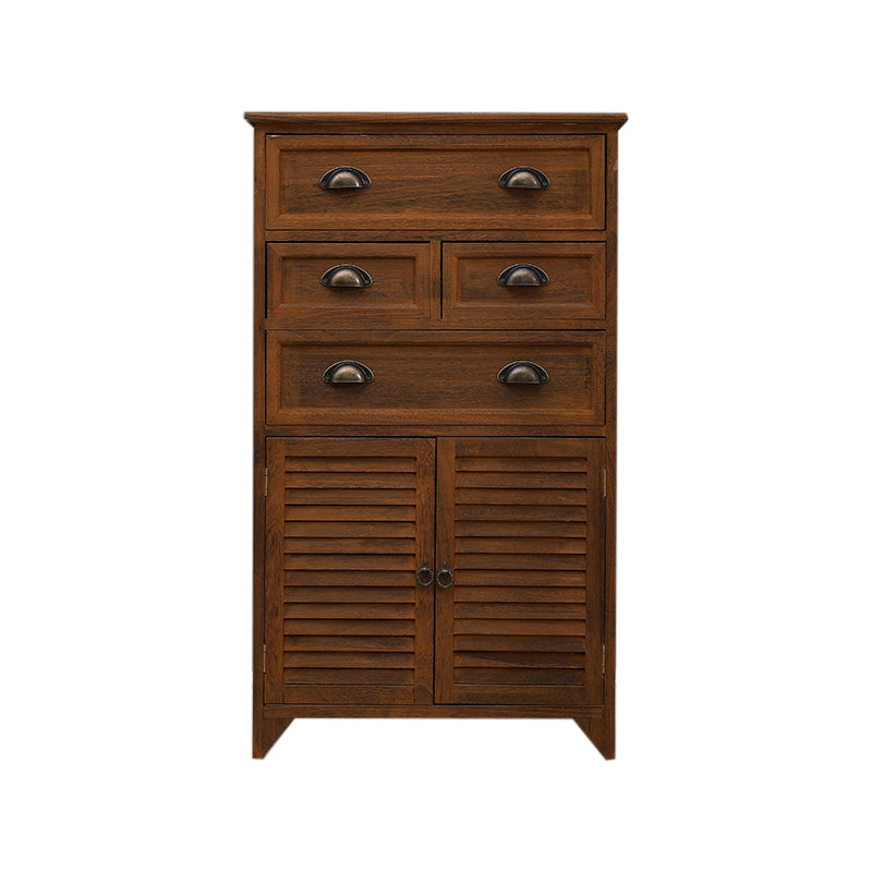 Traditional Matte Finish Storage Chest Bedroom Solid Wood Dresser 23.6"L x 13.8"W x 40.9"H Coffee Clearhalo 'Bedroom Furniture' 'Dressers & Chests' 'dressers_chests' 'furn' 'furn_dressers_chests' 'Furniture' 5593032
