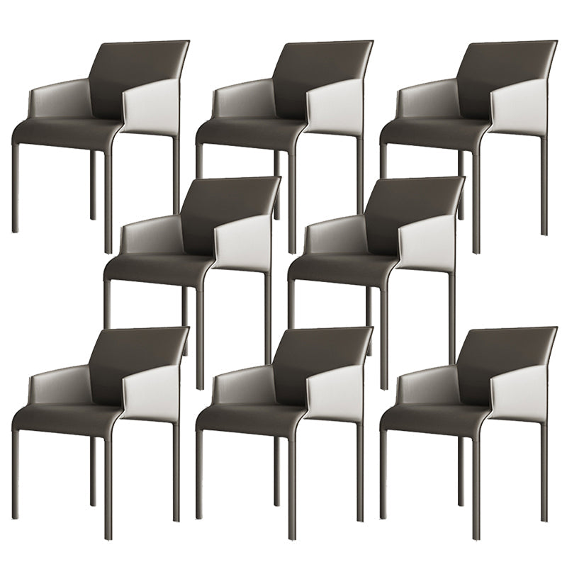 Upholstered Dining Accent Chair Faux Leather Dining Chair for Home