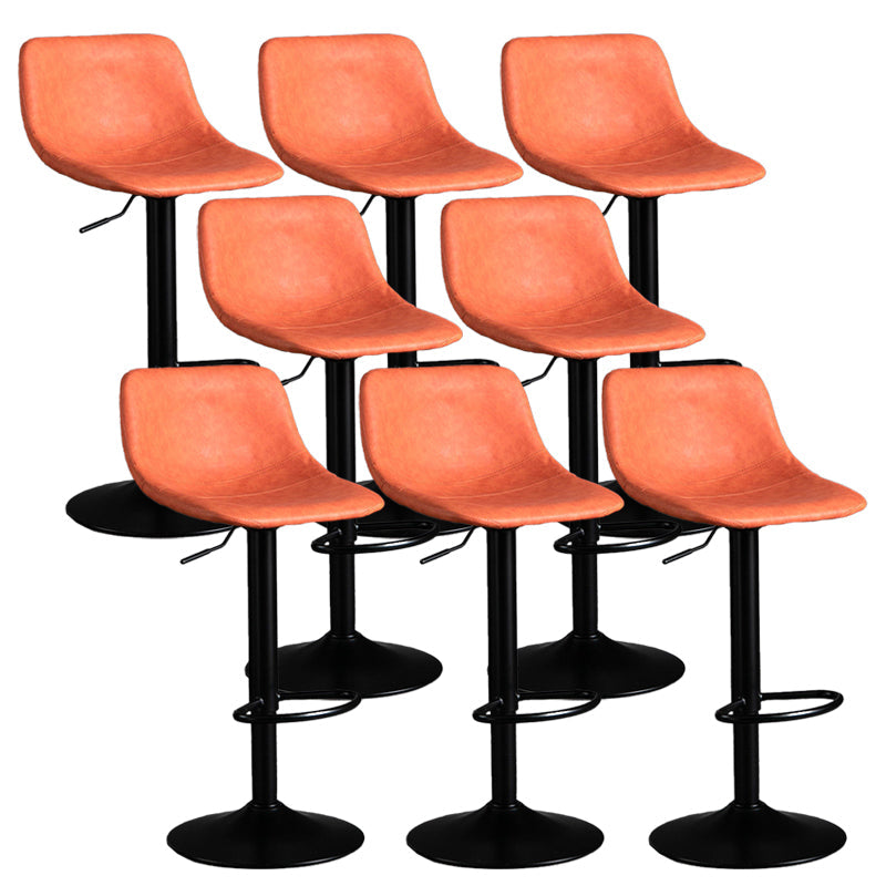 Taburete de cuero de faux de metal industrial para el hogar para el hogar