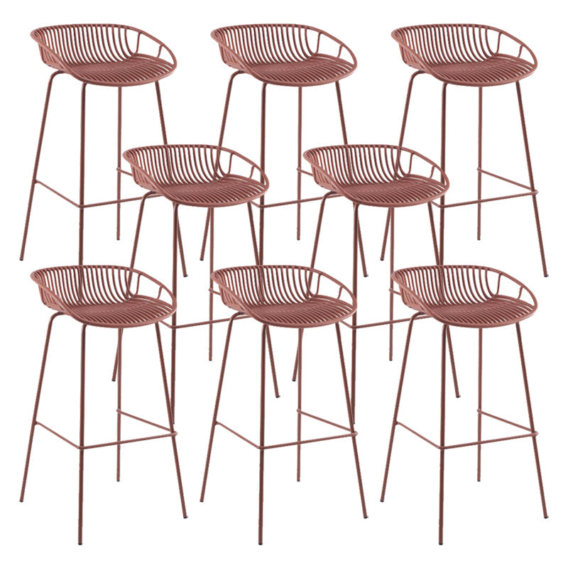 Moderna plástico contorneado asiento de hierro de la base de hierro para sala de estar