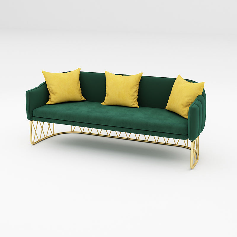 Divano standard contemporaneo in velluto divano a braccio inclinata per soggiorno, appartamento