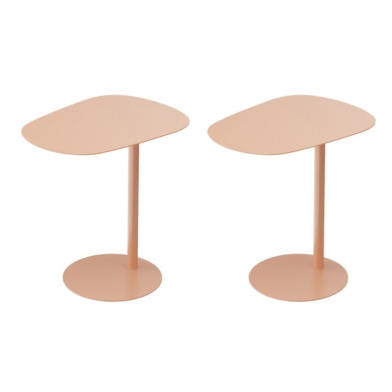 19.69 "A largo geometrico lato metallico tavolo moderno della metà del secolo tavolo da piedistallo