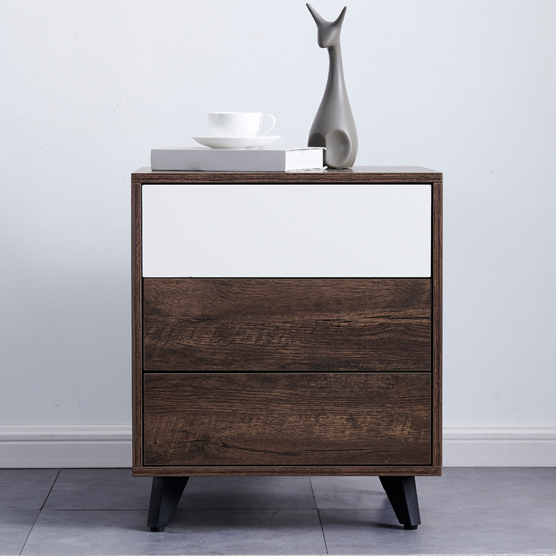 15.74" Wide Contemporary Accent Chest with Drawers Rectangle Wood Chest Walnut White 3 Clearhalo 'Cabinets & Chests' 'cabinets_chests' 'furn' 'furn_cabinets_chests' 'Furniture' 'Living Room Furniture' 5603831