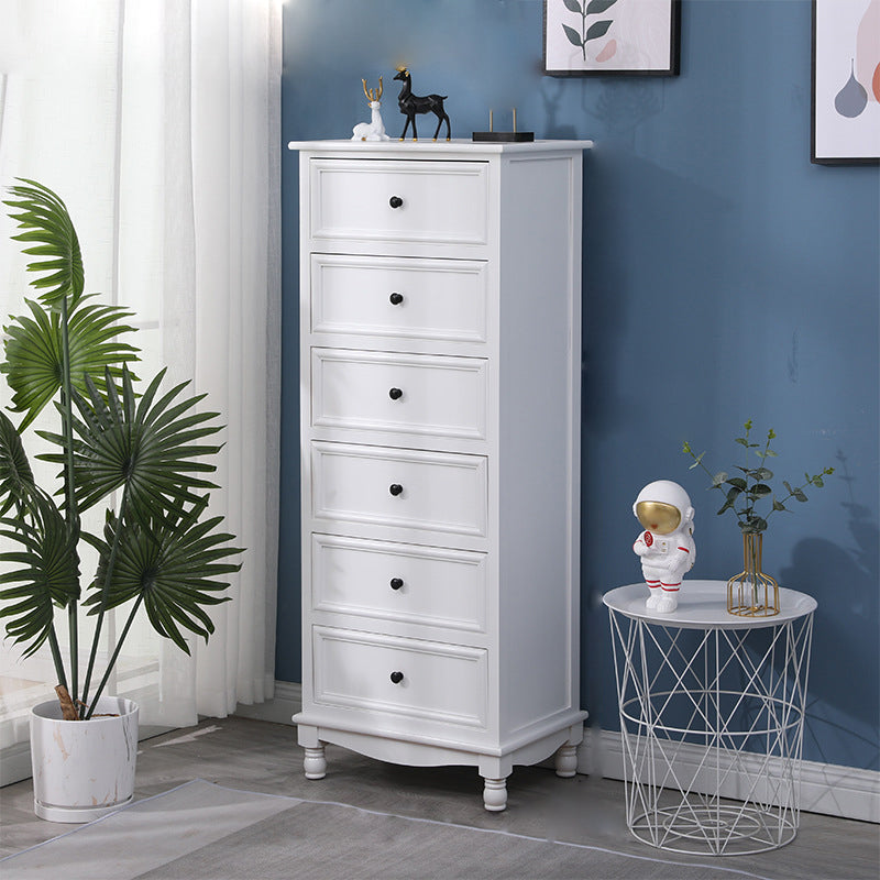 Contemporary Rectangle Accent Chest with Drawers 13.77" Wide Wood Chest White 6 Clearhalo 'Cabinets & Chests' 'cabinets_chests' 'furn' 'furn_cabinets_chests' 'Furniture' 'Living Room Furniture' 5603874