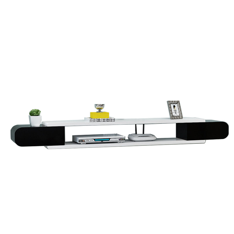 9,5 "D Console de média en bois à télévision murale moderne avec 2 étagères