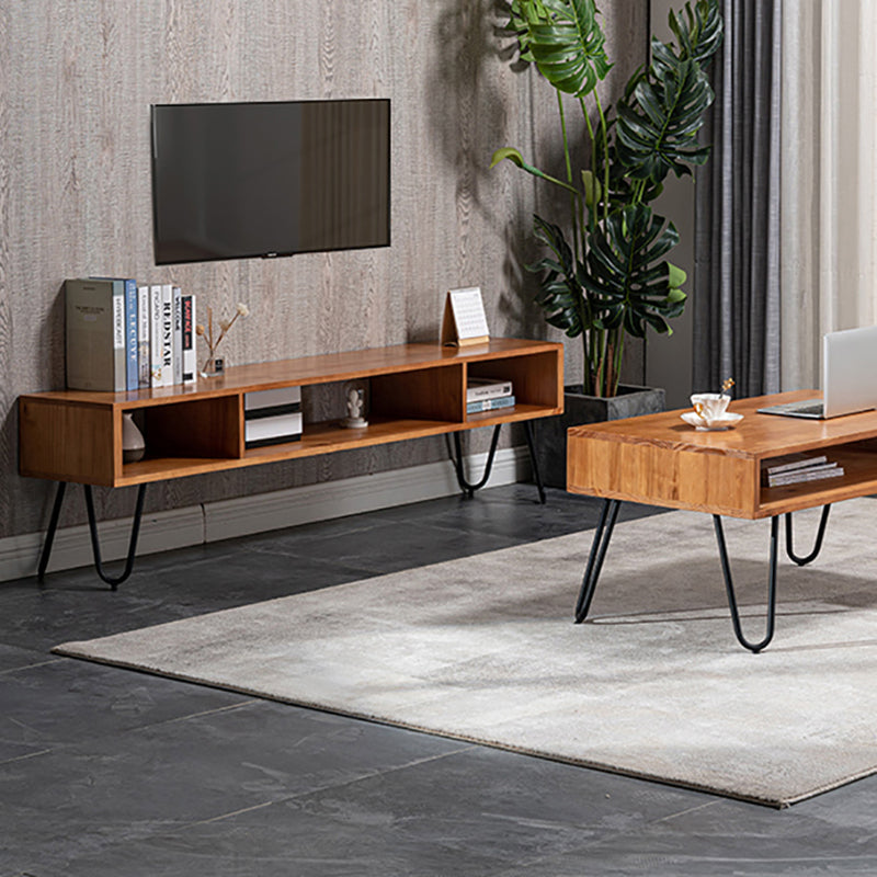 13,78 "W TV Stand Scandinavo Open Storage TV Console per soggiorno