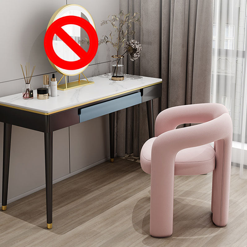 White/Black Modern Vanity Engineered Wood Makeup Dressing Table Stool Set