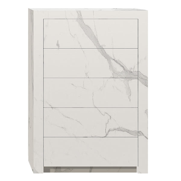 Cassa in legno con petto di stoccaggio verticale in pietra con cassetti per camera da letto