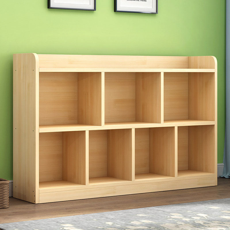 9.4" W Modern Wood Bookcase with Rectangular Shelves Bookshelf for Living Room