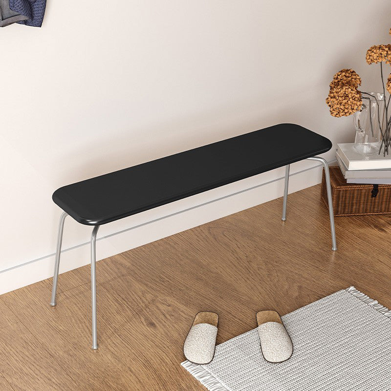 17.7" H Modern Seating Bench Solid Wood Entryway Bench with Legs 47"L x 12"W x 18"H Black Clearhalo 'Benches' 'Chairs & Seating' 'furn' 'furn_benches' 'Furniture' 'Living Room Furniture' 5610873