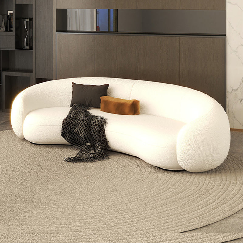 Divano curvo contemporaneo alto 27,55 pollici di divano a braccioless per soggiorno