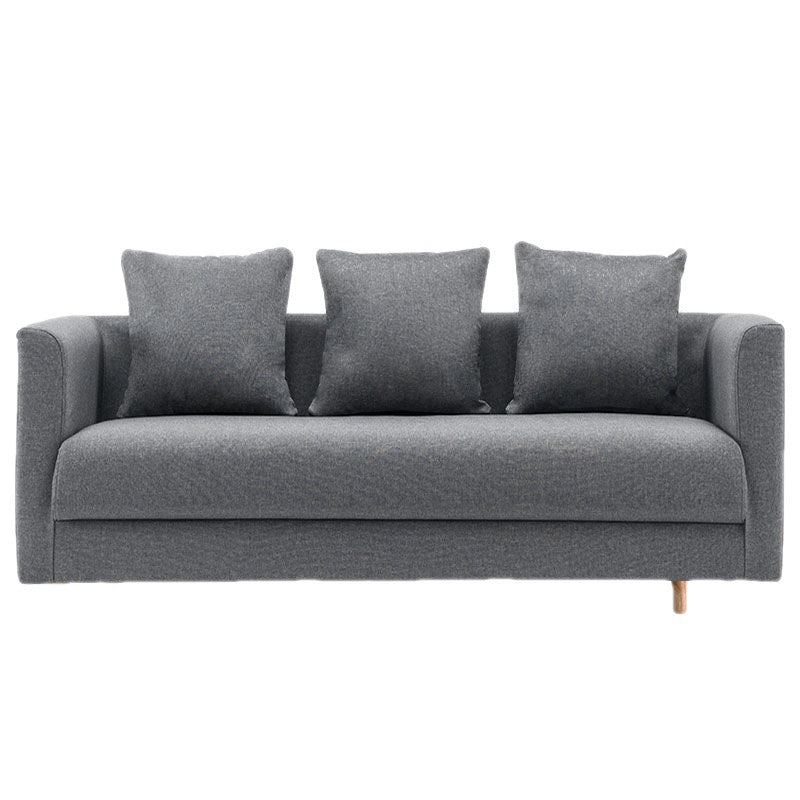 Divano contemporaneo con 3 cuscini di divano stazionario a braccio quadrato standard