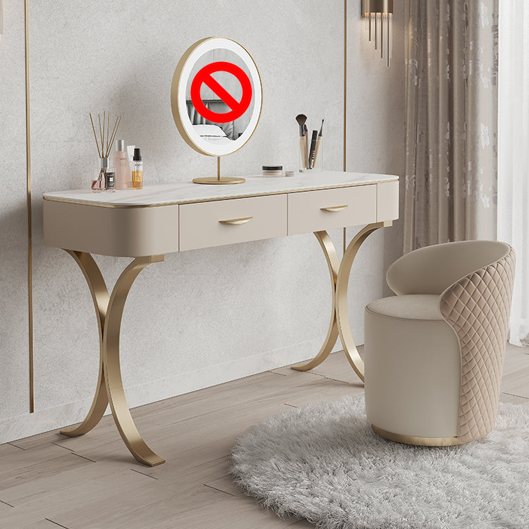 Tavolo da toeletta da toeletta per vanità per trucco glam in legno con cassetto