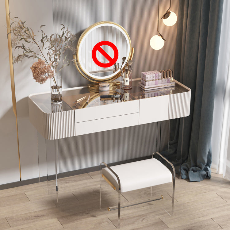 2-Drawer Contemporary Dressing Table Wooden Makeup Vanity Desk