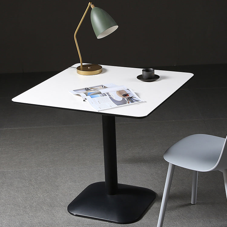 台座ベースのある金属工業用ダイニングテーブルで製造された木製のトップテーブル