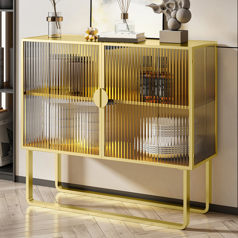 36 '' Höhe Sideboard Tischglas Zwei Türen Buffet -Server für Wohnzimmer