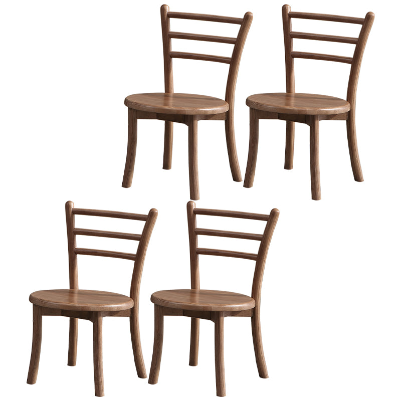 Contemporary Style Wooden Dining Chair Kitchen Dining Armless Side Chairs
