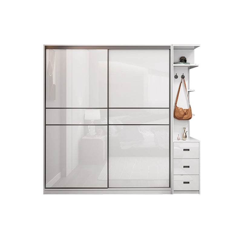 Engineered houten witte garderobe kast moderne garderobe kast