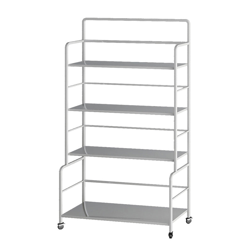 Etagere Iron Bookshelf Open Back Modern Bookcase With Rectangular Shelves