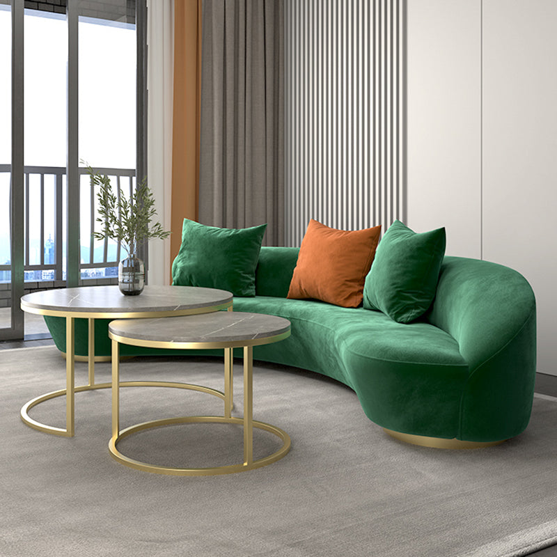 Divano con smoking di velluto contemporaneo con schiena stretta per l'appartamento