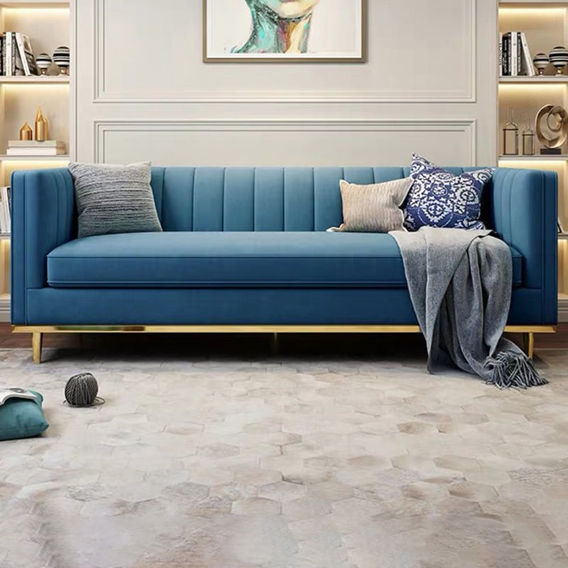 Modern de 29.5 "H Velvet Tuxedo Brazo Cosectado Sofá para la sala de estar para sala de estar