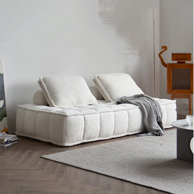 Moderne stijl lam/emery stoffen bank zonder armleuning en geen kussen terug